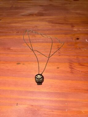 Harry Potter Hedwig Owl Antique-Style Pendant matte black/ball chain silver